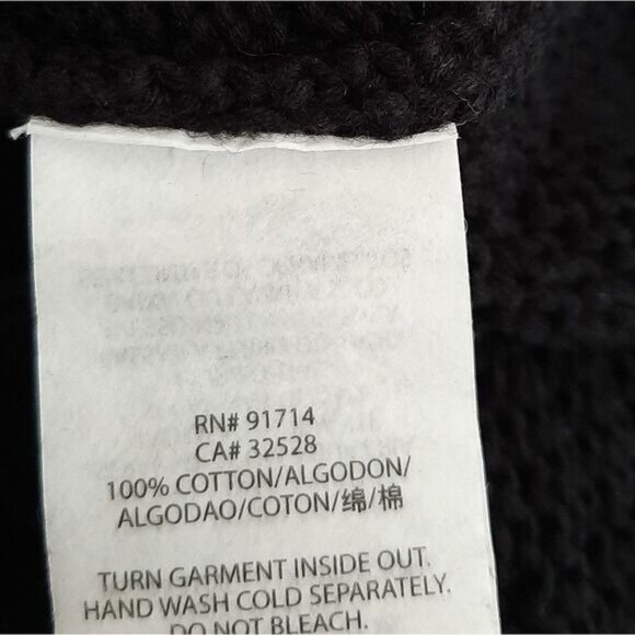 ARMANI EXCHANGE 100% Cotton Side Zip Sweater Textured Knit Sz S - Picture 11 of 11